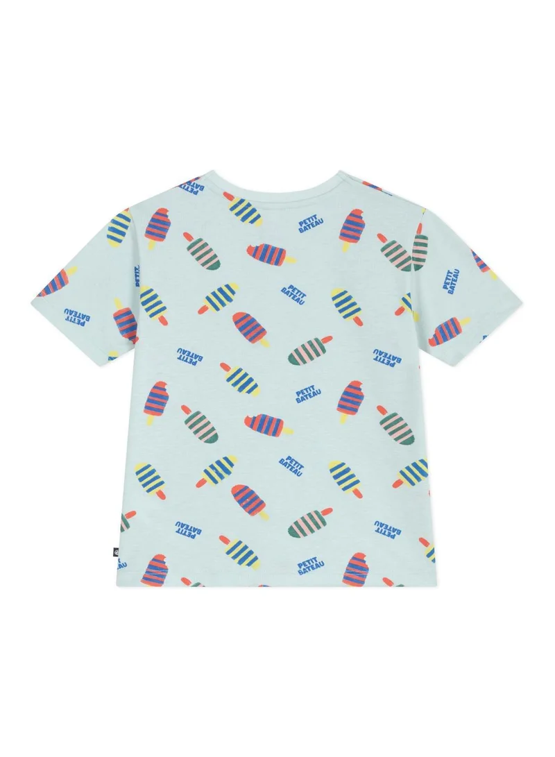 بيتي باتو Children's short-sleeved seagull print cotton T-shirt